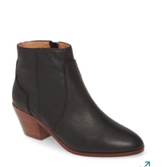 Madewell Leather Boots Women Size 5 - Black, Heel, Western - Picture 1 of 8